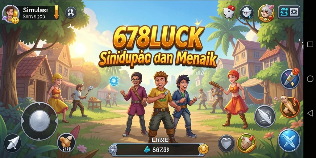 Menampilkan aksi seru dalam game simulation 678LUCK.