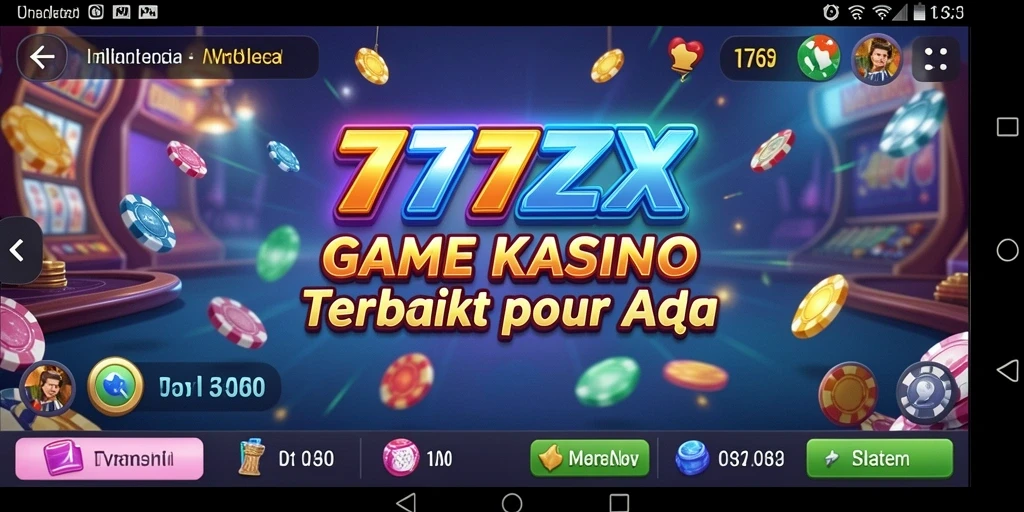 Tampilan gameplay Kasino yang menggembirakan dan penuh warna.