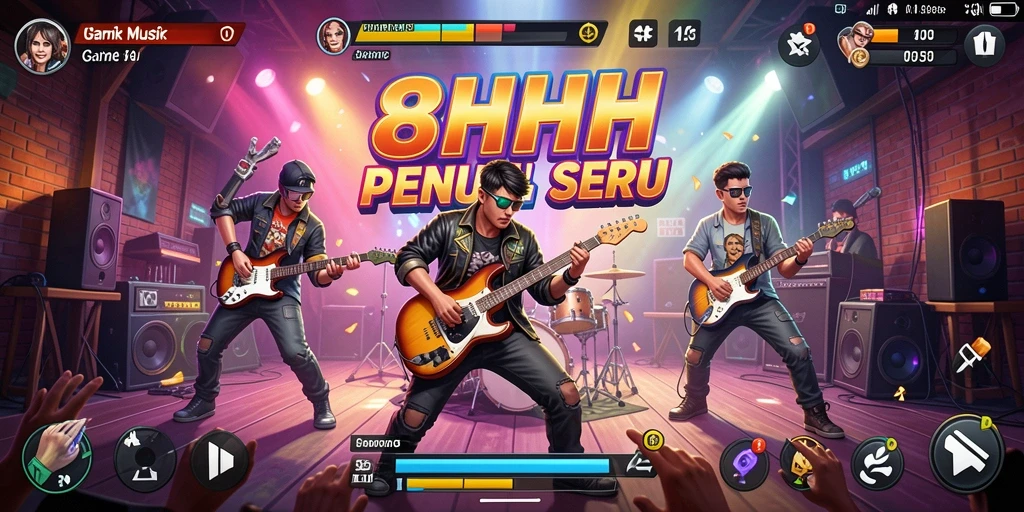 Gameplay seru di 8HHH dengan musik berkualitas tinggi.
