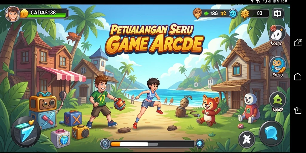 Tangkapan layar utama menunjukkan gameplay seru dalam CADAS138.