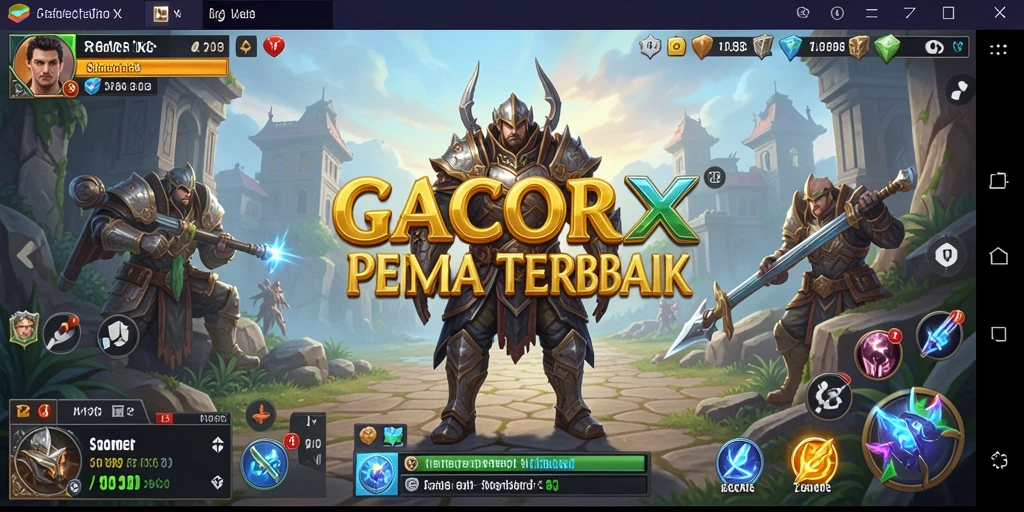 Screenshot gameplay GACORX menampilkan pertempuran strategi yang mendebarkan.