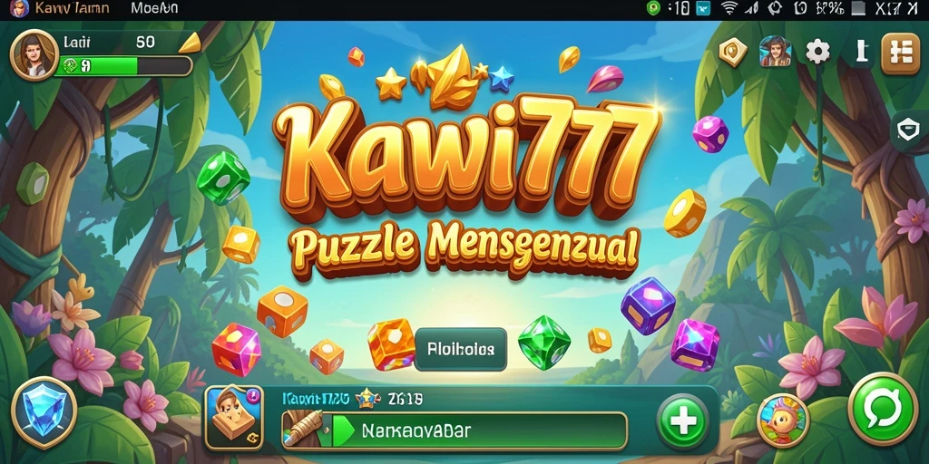 Tampilan gameplay KAWI777 dengan teka-teki yang seru dan grafis menarik.