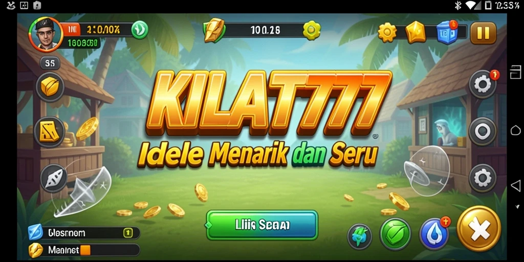 Tampilan gameplay KILAT777 saat mengelola sumber daya dan menyelesaikan misi.