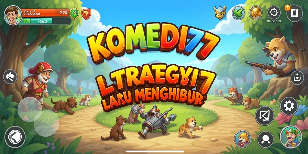 Tampilan lucu dan menarik dari gameplay KOMEDI77.