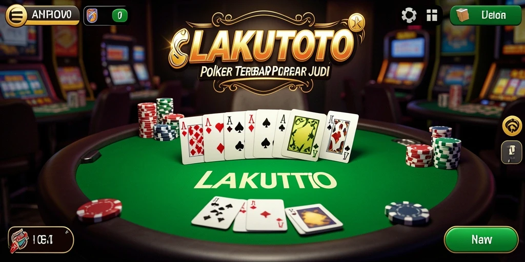Tampilan gameplay seru di LAKUTOTO dengan pemain poker yang kompetitif.