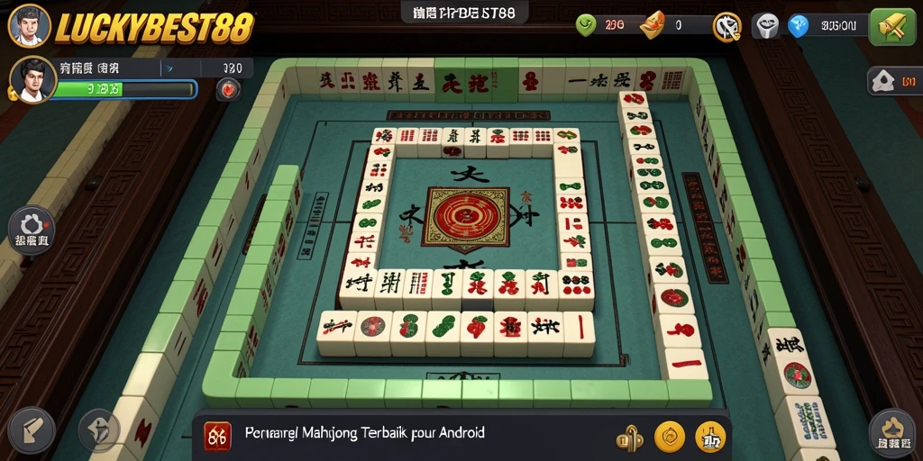 Tangkapan layar utama LUCKYBEST88 menampilkan grafis Mahjong yang menarik.