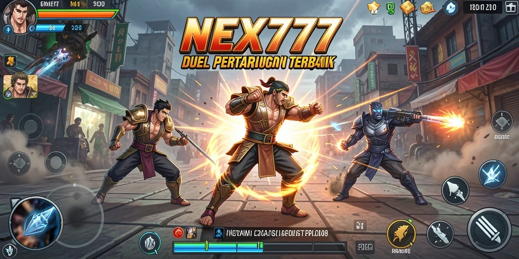 Tampilan gameplay NEX777 yang seru dengan aksi pertarungan mendebarkan.