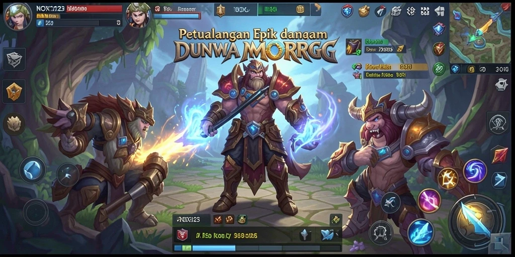 Tampilan gameplay menarik di dunia MMORPG NOX123.