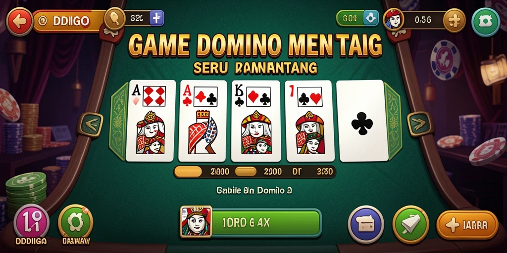 Screenshot ODDIGO menampilkan gameplay menarik dari permainan Domino.