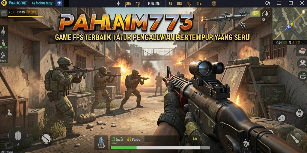 Tampilan utama gameplay PAHAM777 dengan aksi menegangkan di medan perang.
