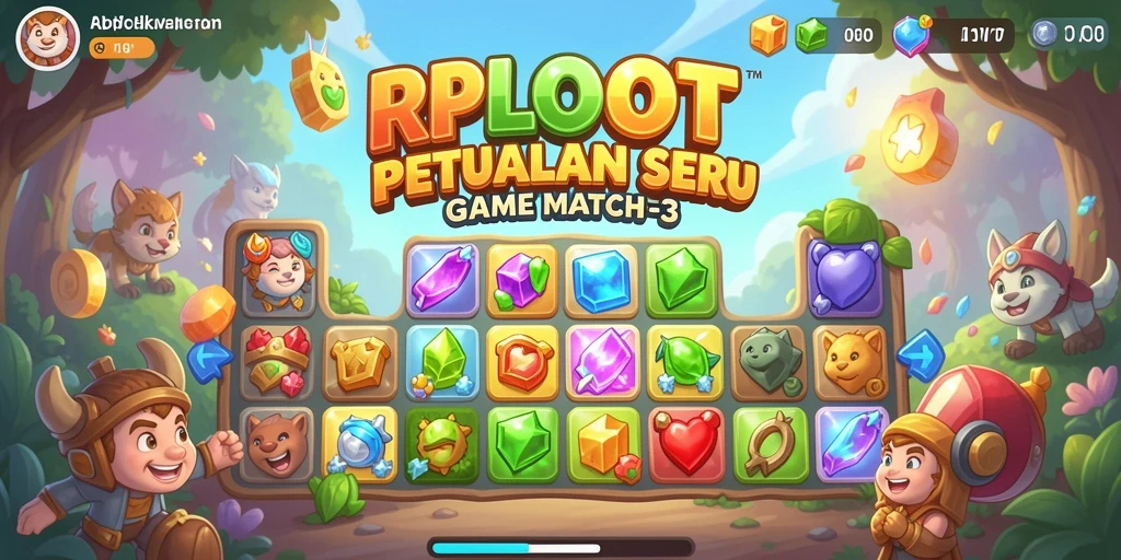 Screenshot menampilkan gameplay seru dan penuh warna dalam RPLOOT.
