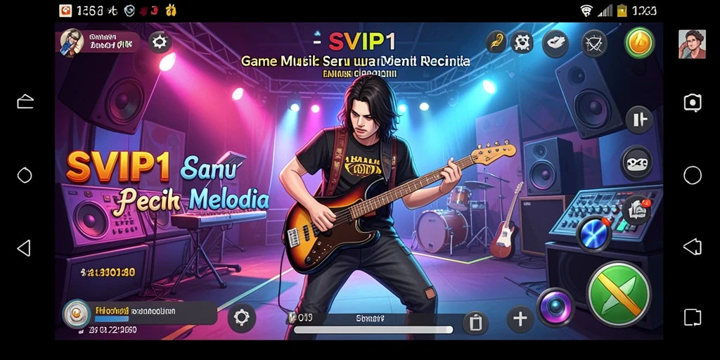 Tampilan gameplay SVIP1 yang menarik dengan banyak pilihan musik.
