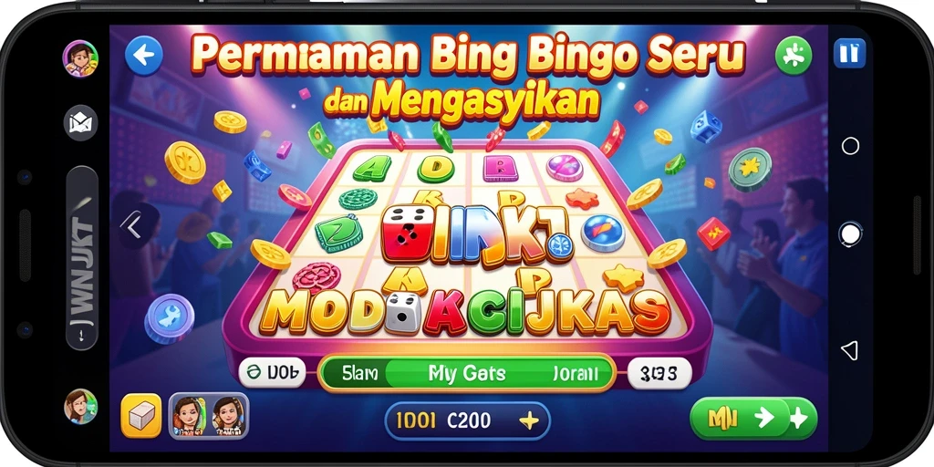 Tampilan gameplay WINJKT yang seru dan penuh warna.